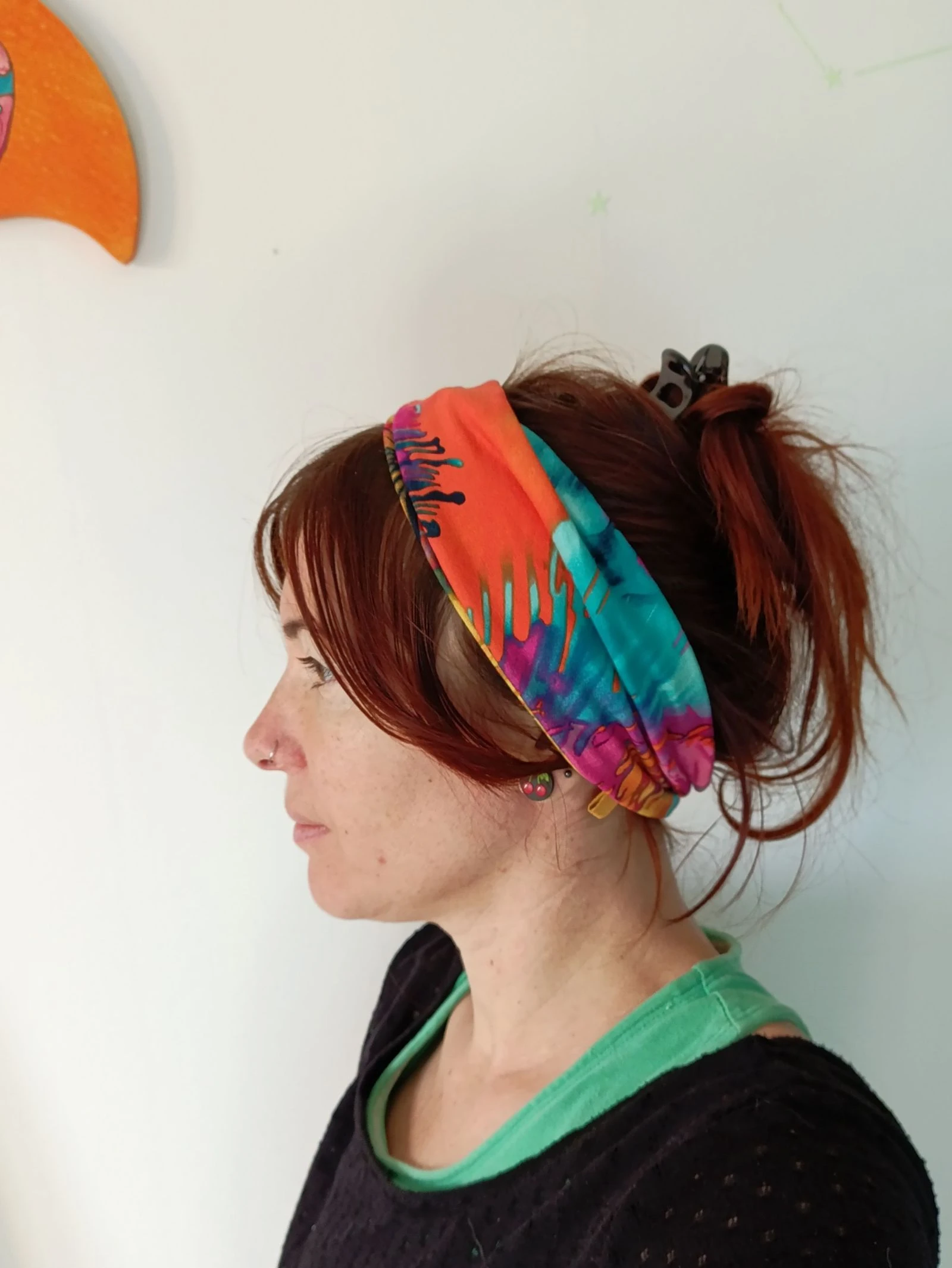 Faixa de cabelo mulher - laranja & multicolorido – photo 3